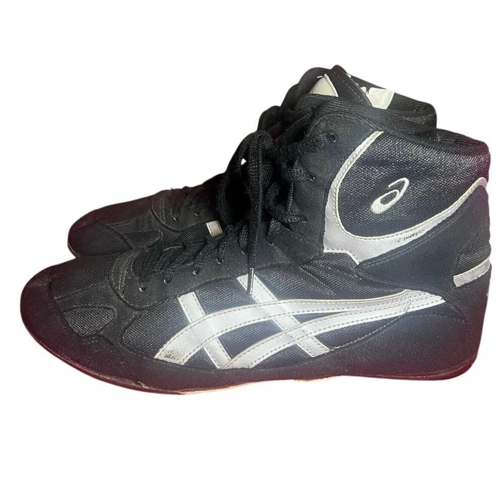 Vintage Asics Split Second Wrestling Shoes JN602 Mens 11.5 Black High Lace Up